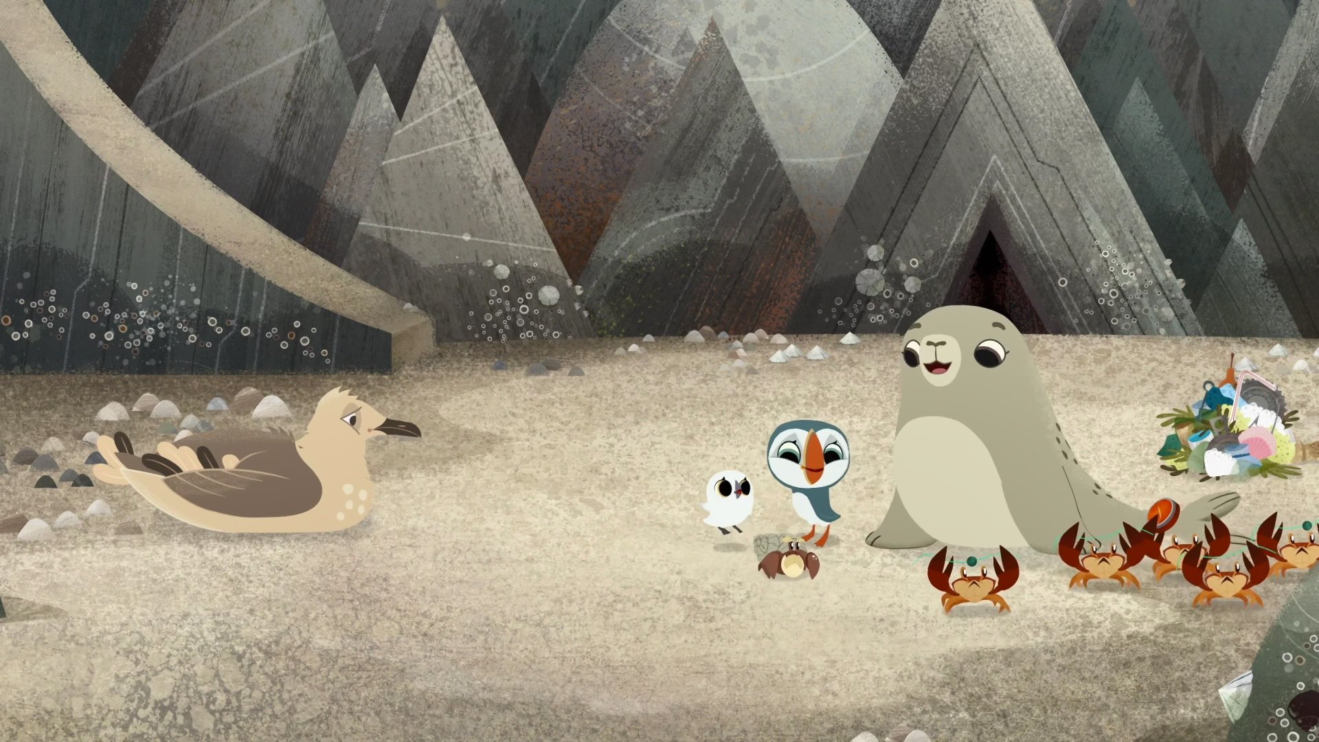 Puffin Rock 2015  [S01E07] - Beach Rescue