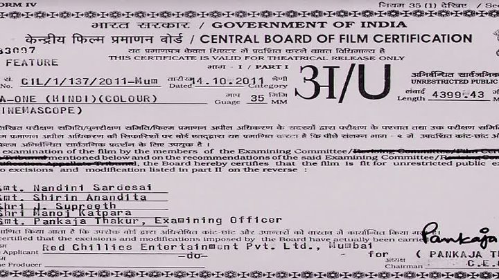 Ra.One 2011 Bollywood Hindi Movie BluRay HD ESub